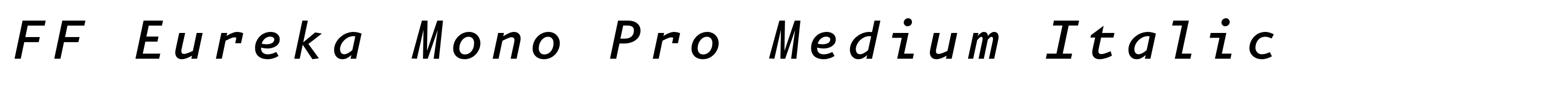 FF Eureka Mono Pro Medium Italic